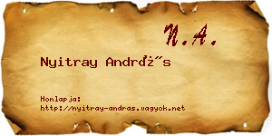 Nyitray András névjegykártya